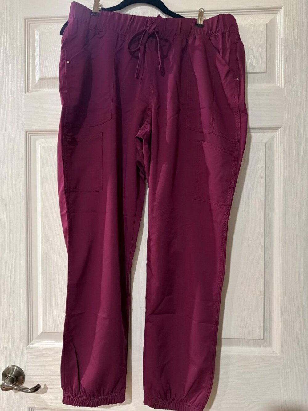 Scrubstar Womens Wine Elastic Waist Scrub Pants XL Polyester Blend